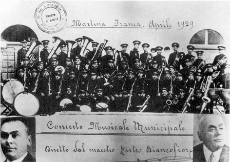 banda di Martina maestro Biancofiore 1929